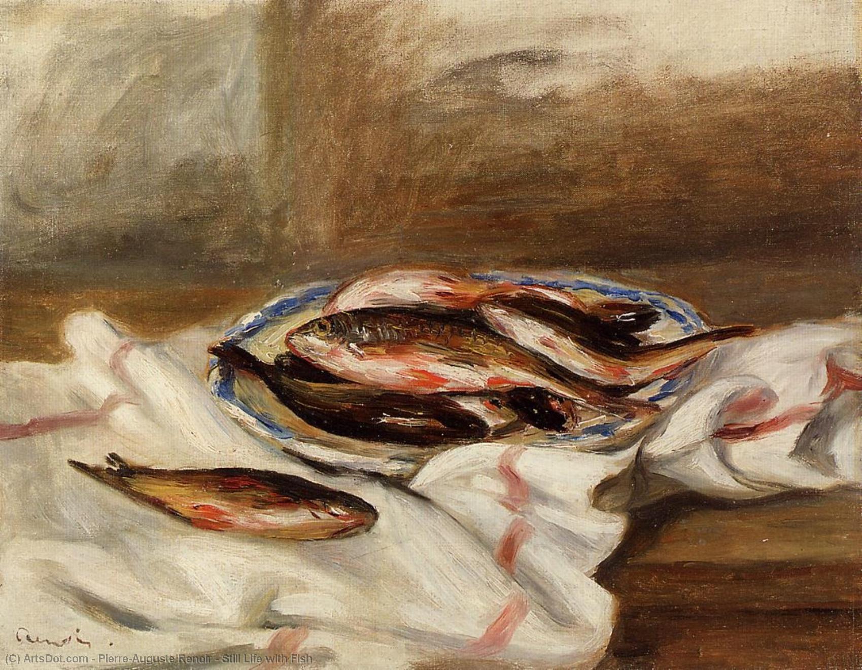 Wikioo.org - The Encyclopedia of Fine Arts - Painting, Artwork by Pierre-Auguste Renoir - Still Life with Fish