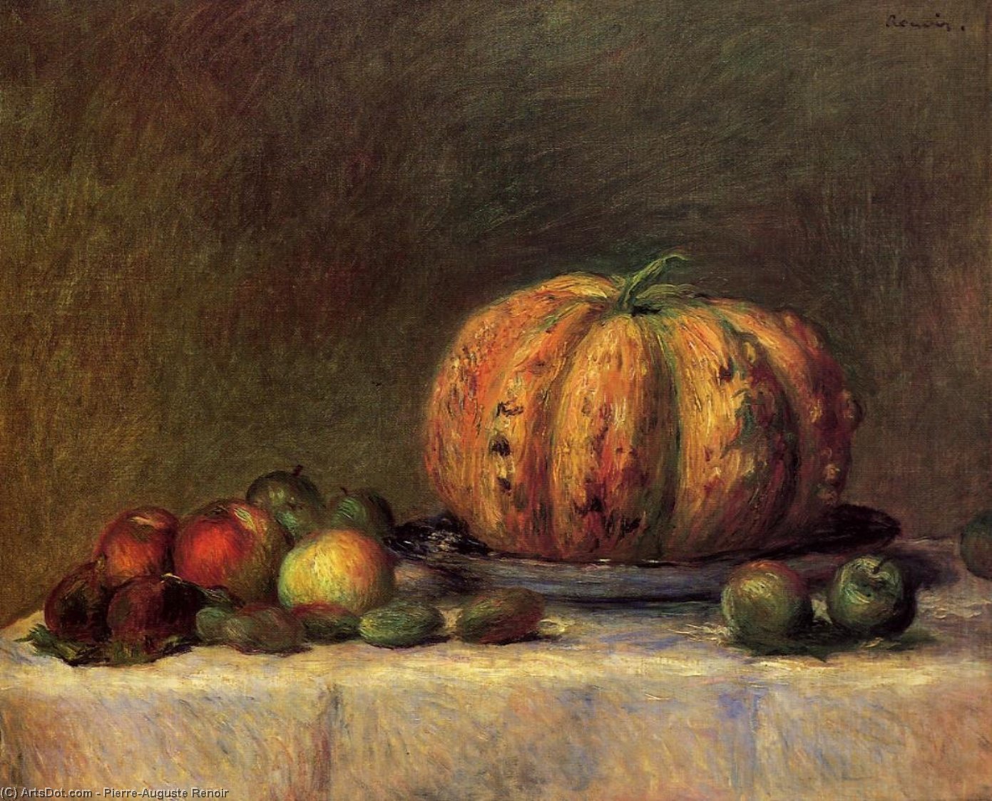 Wikioo.org - The Encyclopedia of Fine Arts - Painting, Artwork by Pierre-Auguste Renoir - Still Life with Fruit 1