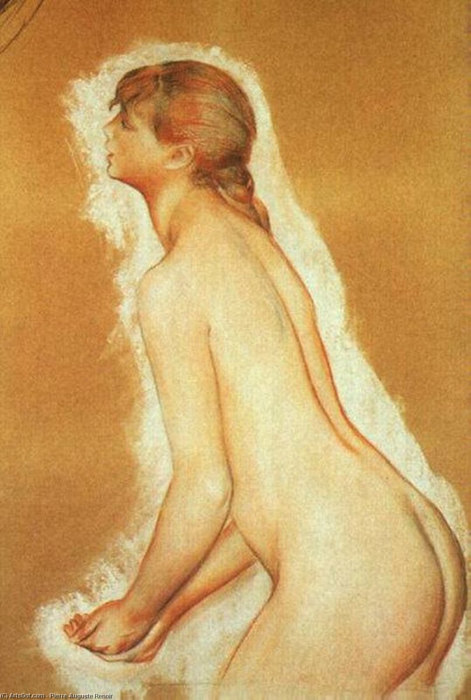 Wikioo.org – La Enciclopedia de las Bellas Artes - Pintura, Obras de arte de Pierre-Auguste Renoir - estudio para el bañistas