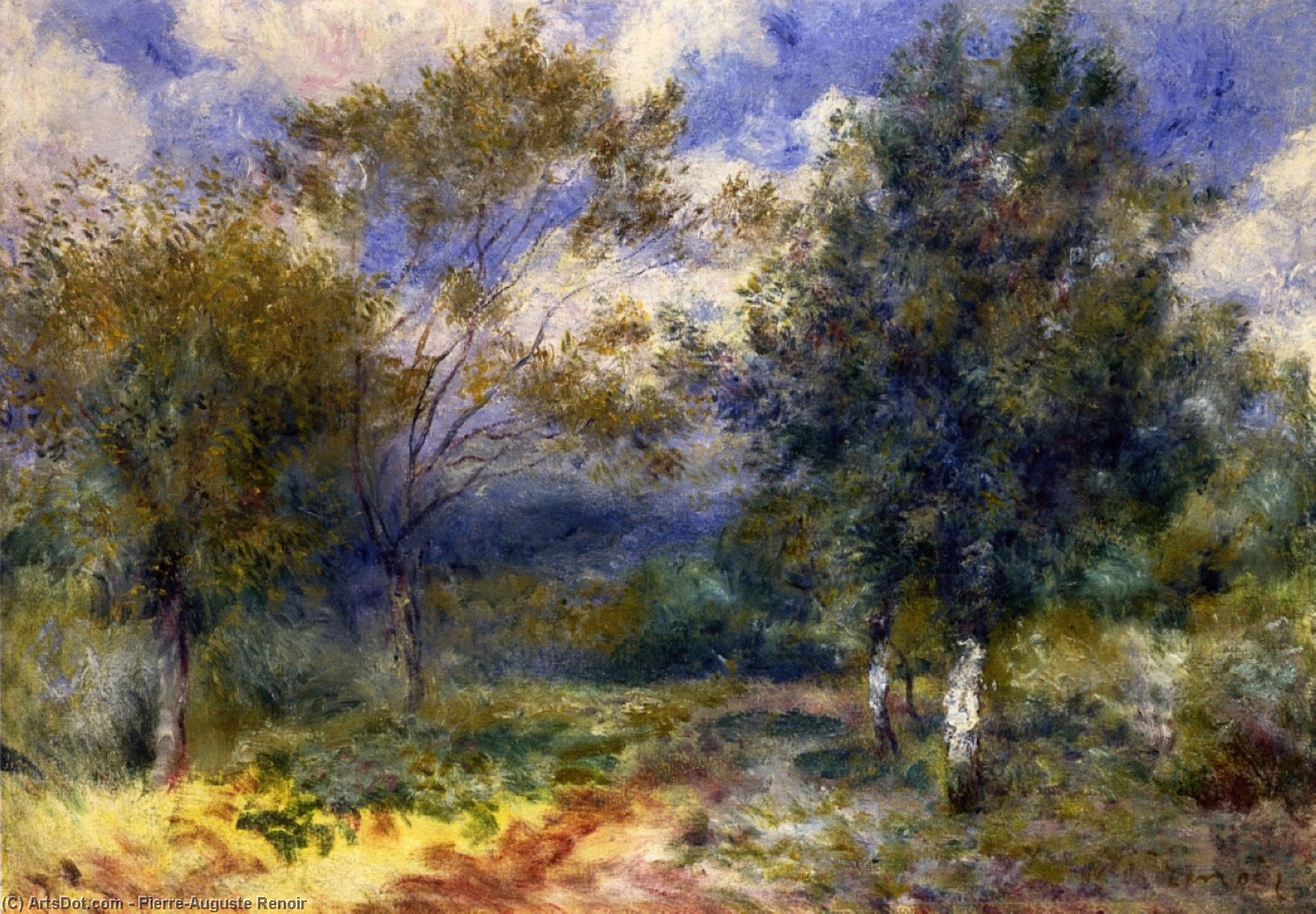 Wikioo.org - The Encyclopedia of Fine Arts - Painting, Artwork by Pierre-Auguste Renoir - Sunny Landscape