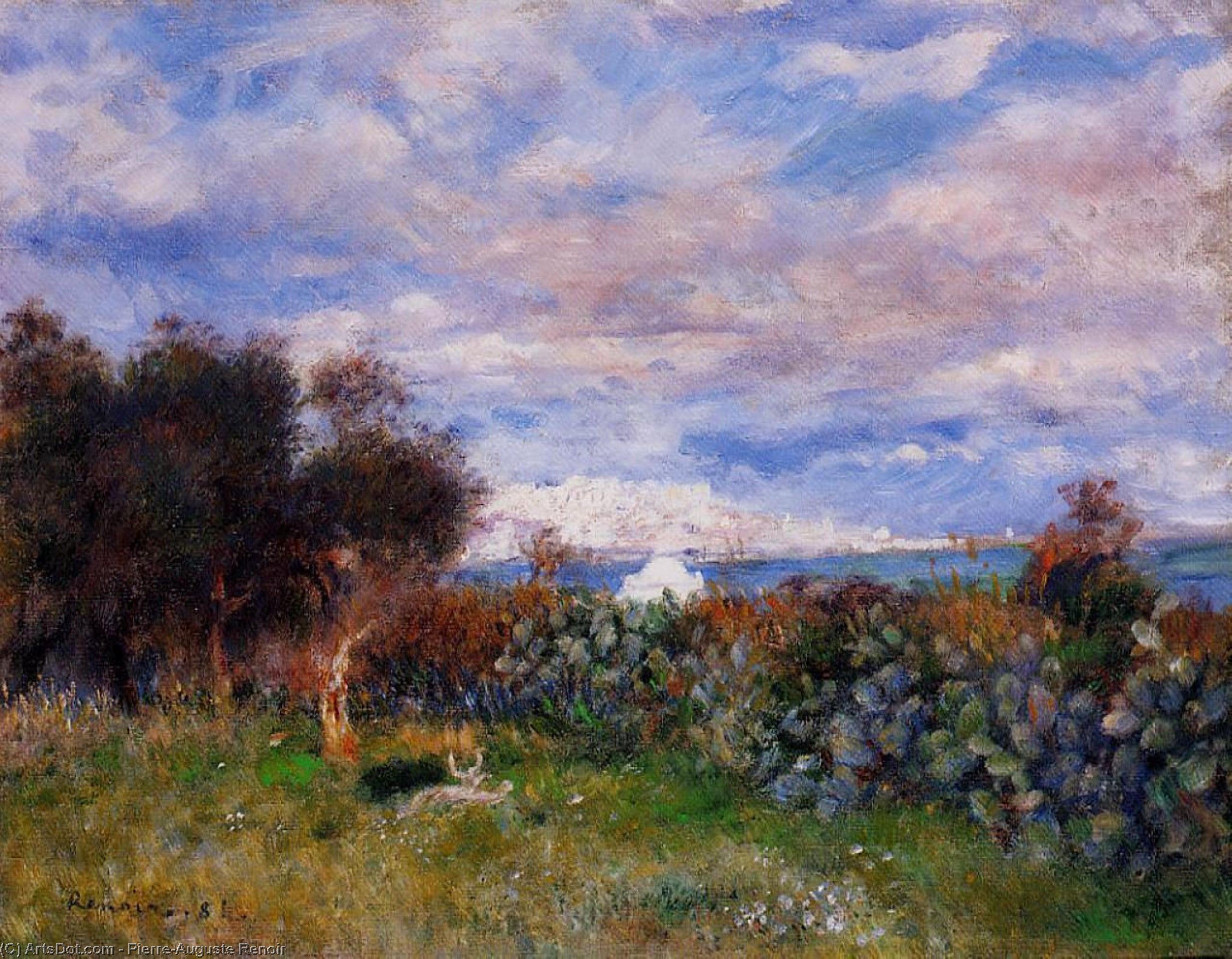 WikiOO.org – 美術百科全書 - 繪畫，作品 Pierre-Auguste Renoir - 阿尔及尔湾