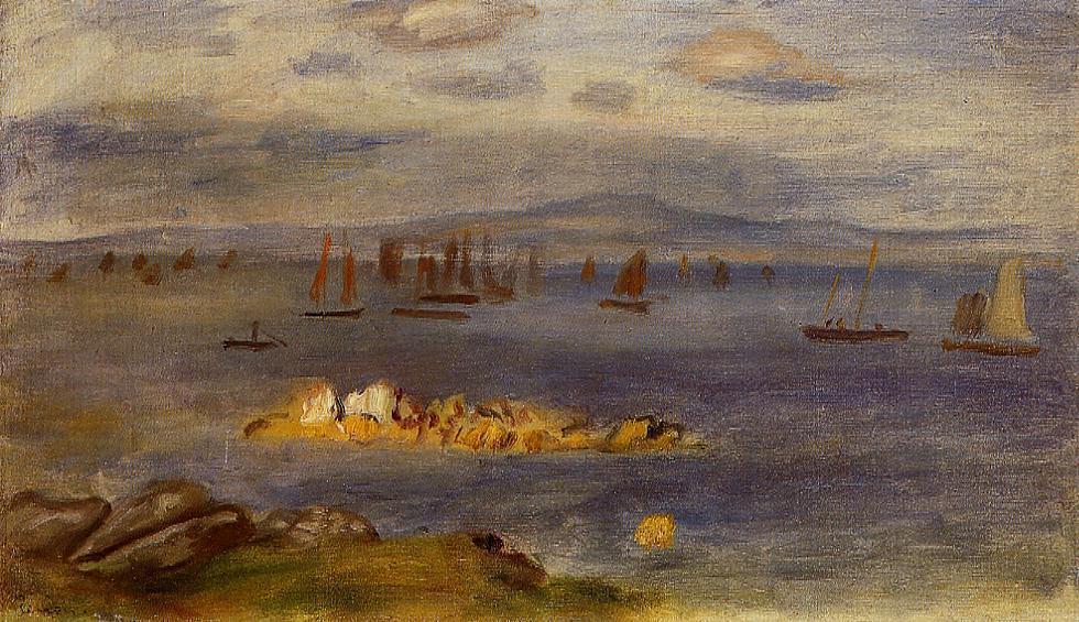 Wikioo.org - The Encyclopedia of Fine Arts - Painting, Artwork by Pierre-Auguste Renoir - The Coast of Brittany, Fishing Boats