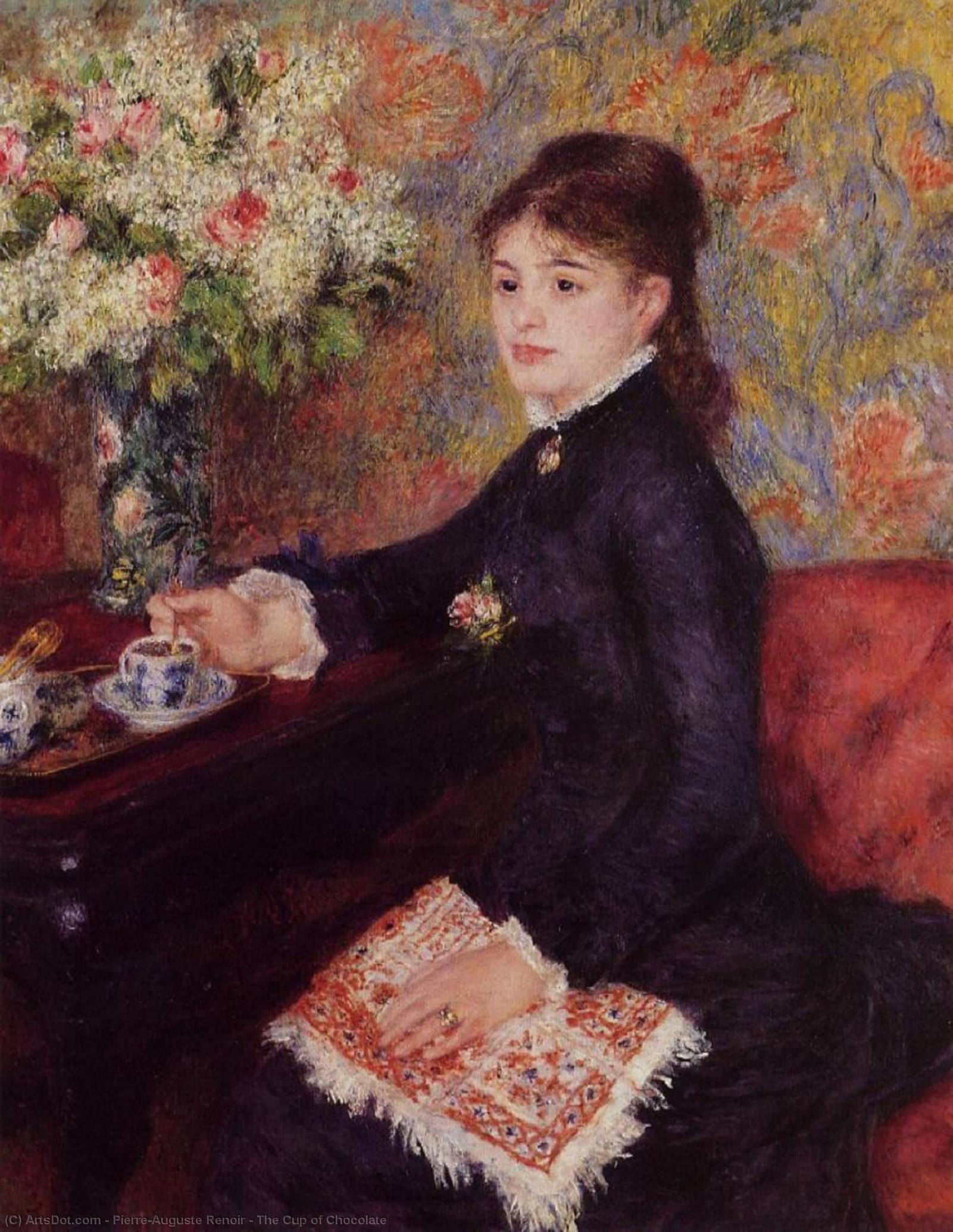 WikiOO.org – 美術百科全書 - 繪畫，作品 Pierre-Auguste Renoir - 巧克力的杯