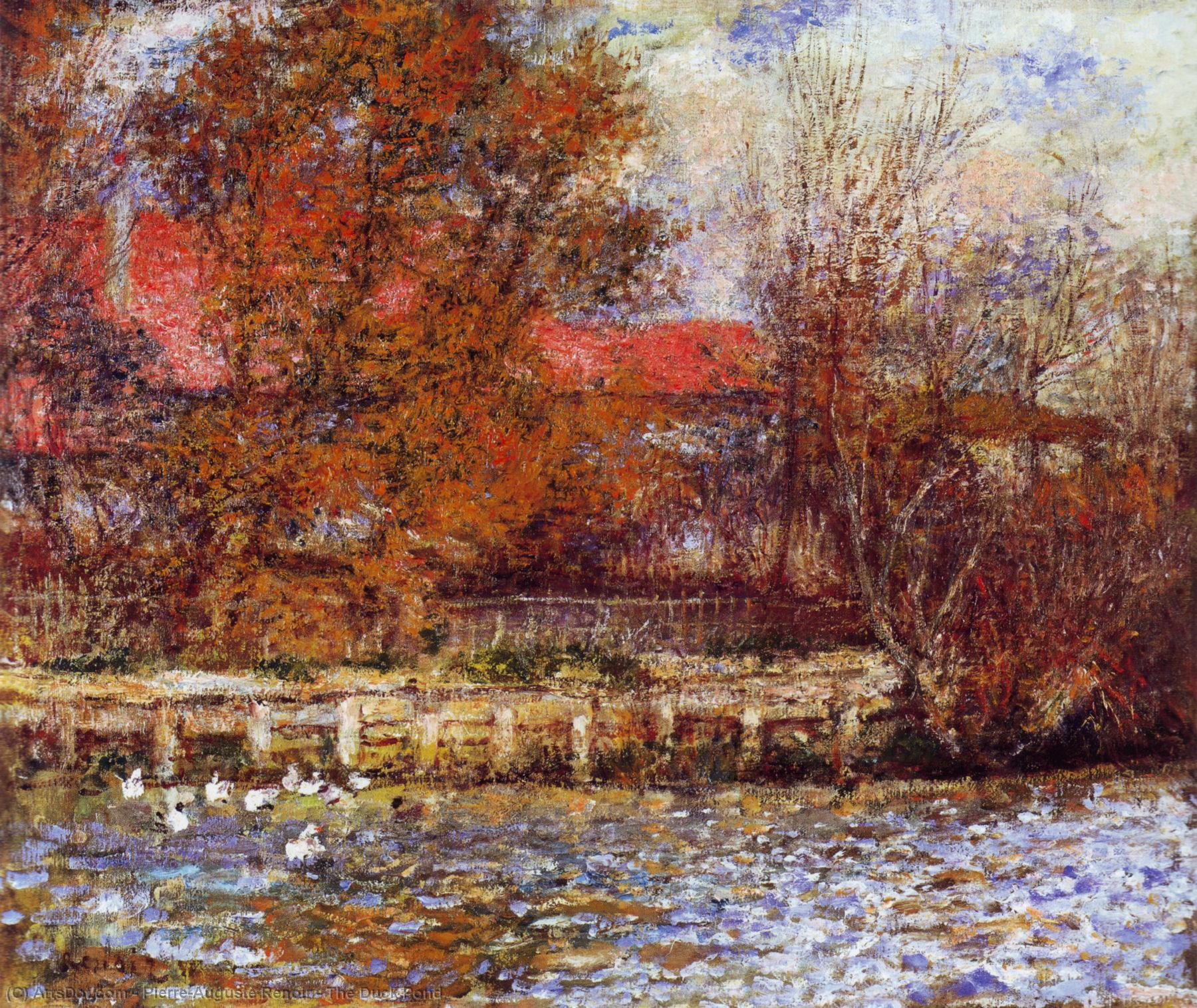 WikiOO.org – 美術百科全書 - 繪畫，作品 Pierre-Auguste Renoir - 的 鸭  池塘