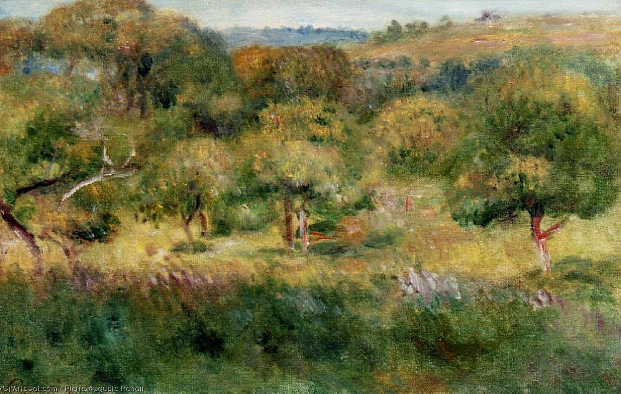 Wikioo.org - สารานุกรมวิจิตรศิลป์ - จิตรกรรม Pierre-Auguste Renoir - The Edge of the Forest in Brittany