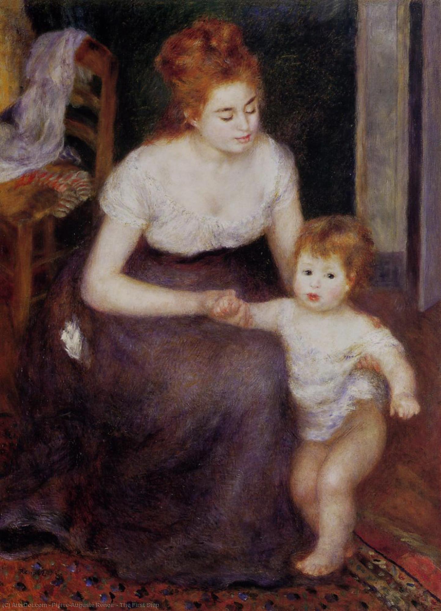 Wikioo.org - สารานุกรมวิจิตรศิลป์ - จิตรกรรม Pierre-Auguste Renoir - The First Step