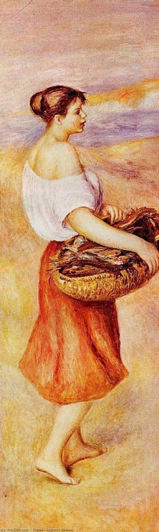 Wikoo.org - موسوعة الفنون الجميلة - اللوحة، العمل الفني Pierre-Auguste Renoir - The Fish Monger