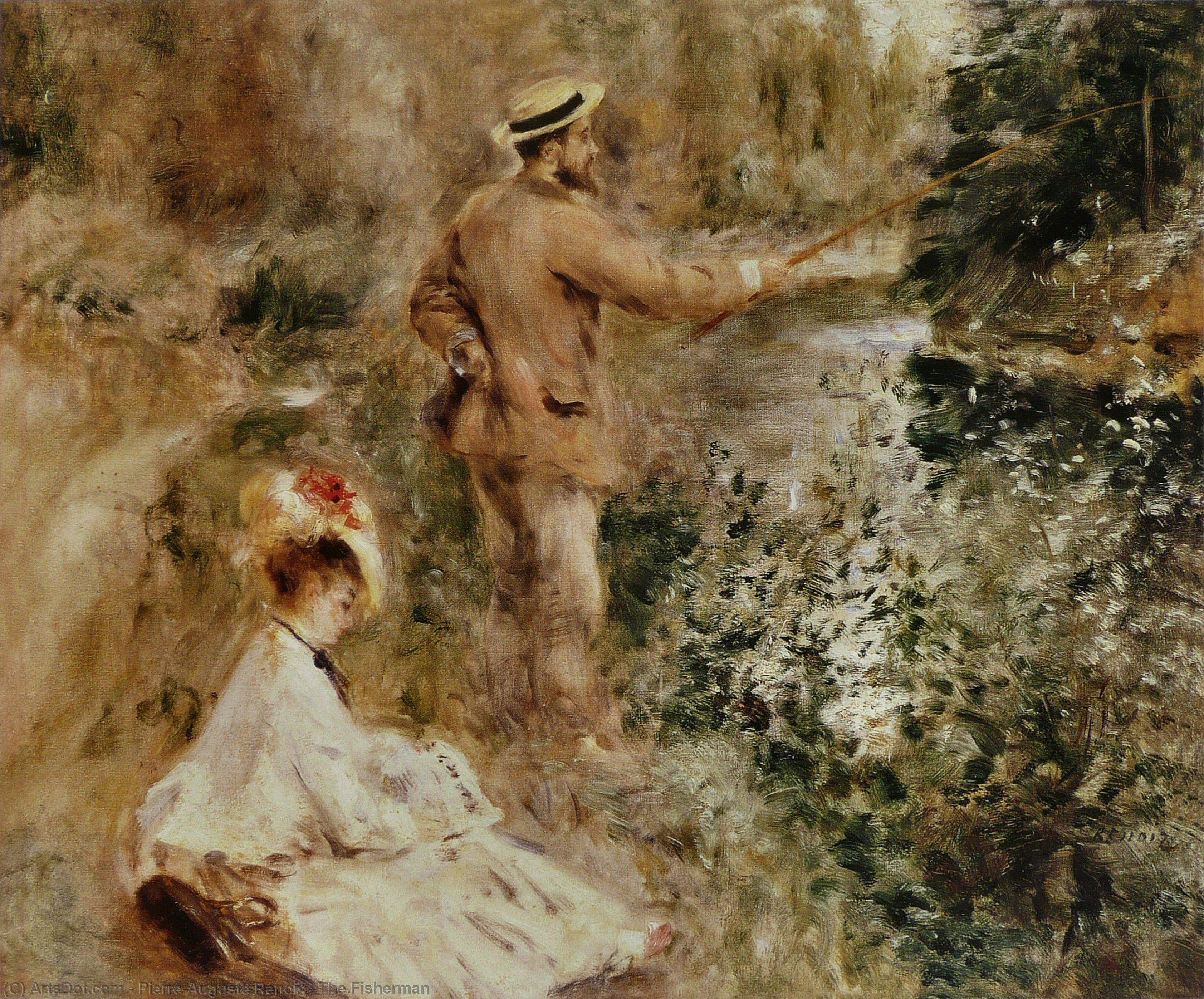Wikoo.org - موسوعة الفنون الجميلة - اللوحة، العمل الفني Pierre-Auguste Renoir - The Fisherman