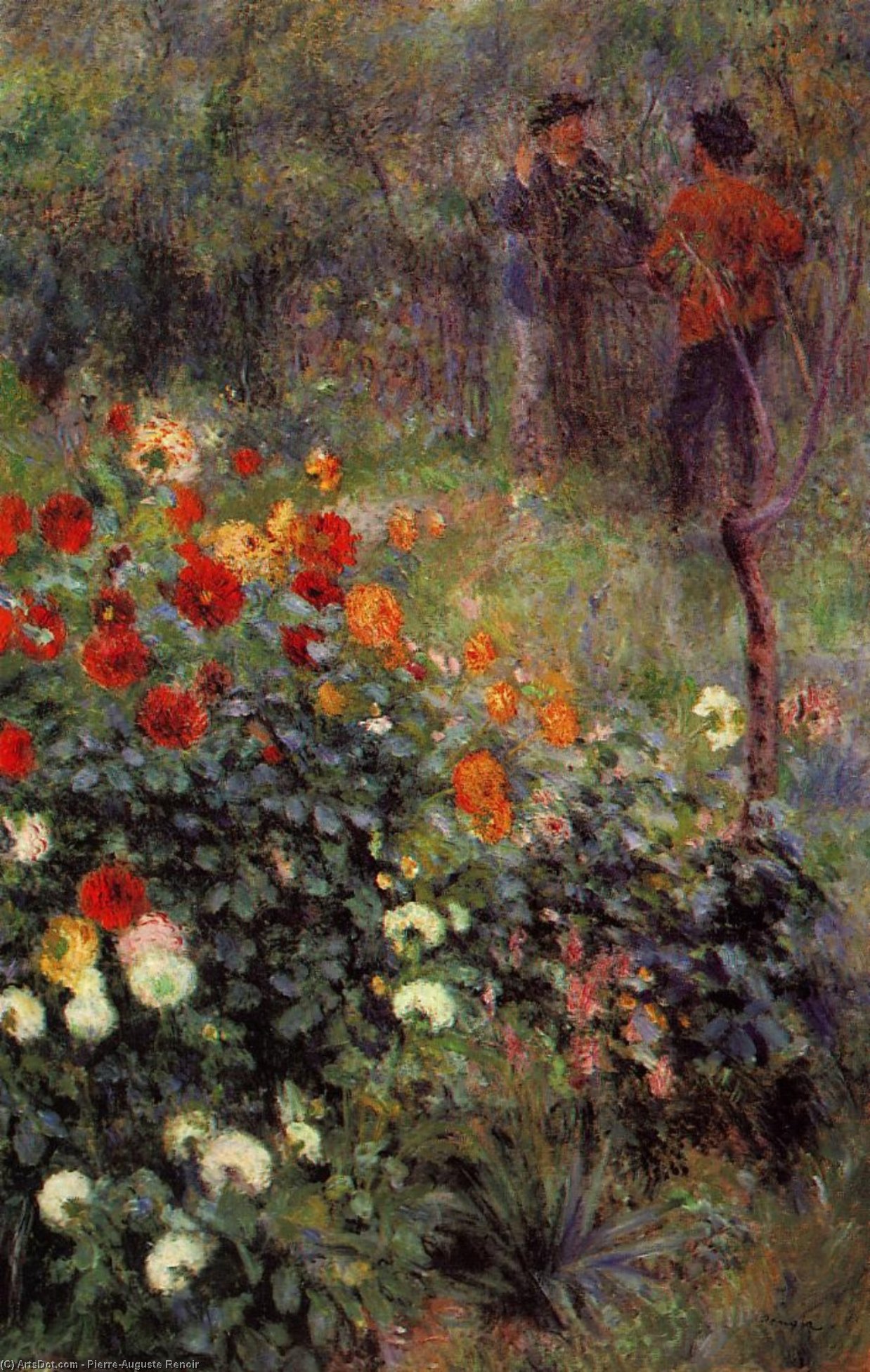 WikiOO.org - 百科事典 - 絵画、アートワーク Pierre-Auguste Renoir - モンマルトルでのルーコルトーでガーデン