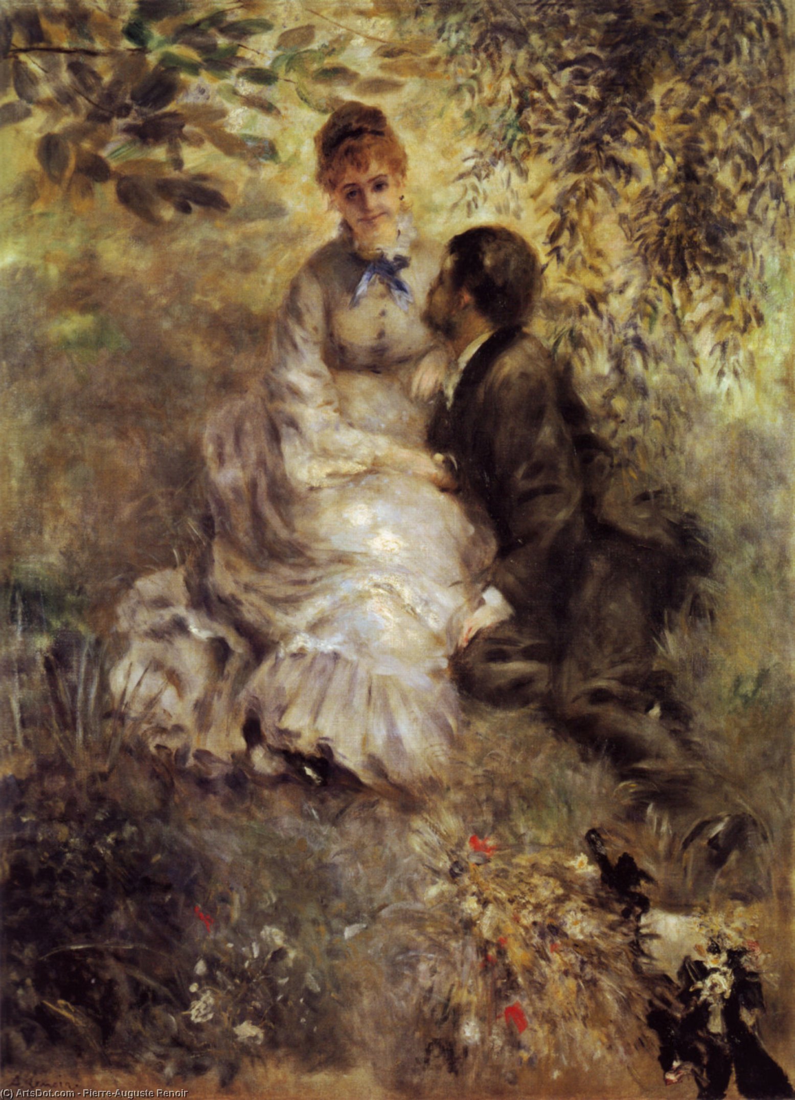 WikiOO.org – 美術百科全書 - 繪畫，作品 Pierre-Auguste Renoir - 这对恋人