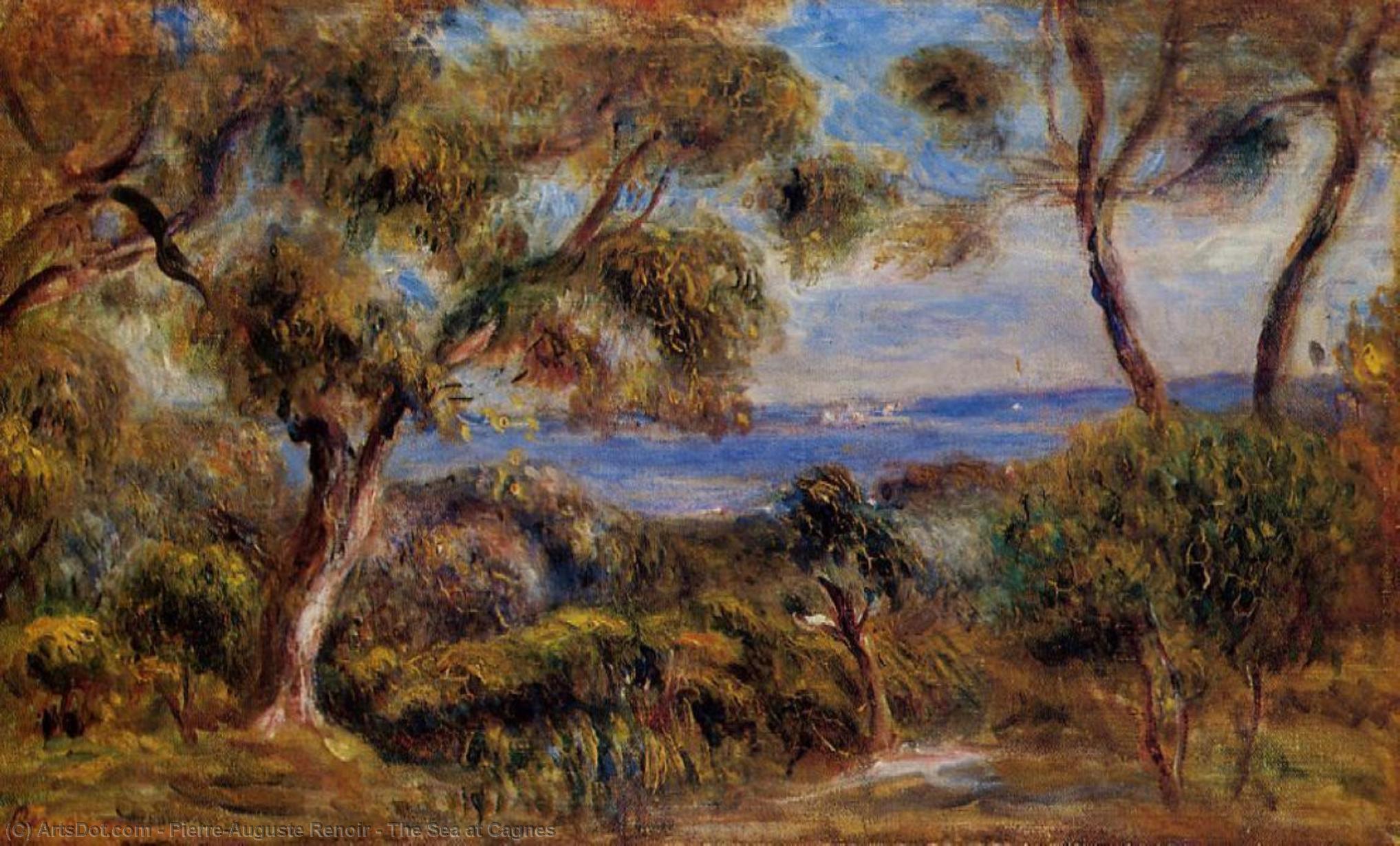 WikiOO.org – 美術百科全書 - 繪畫，作品 Pierre-Auguste Renoir - 海于在Cagnes