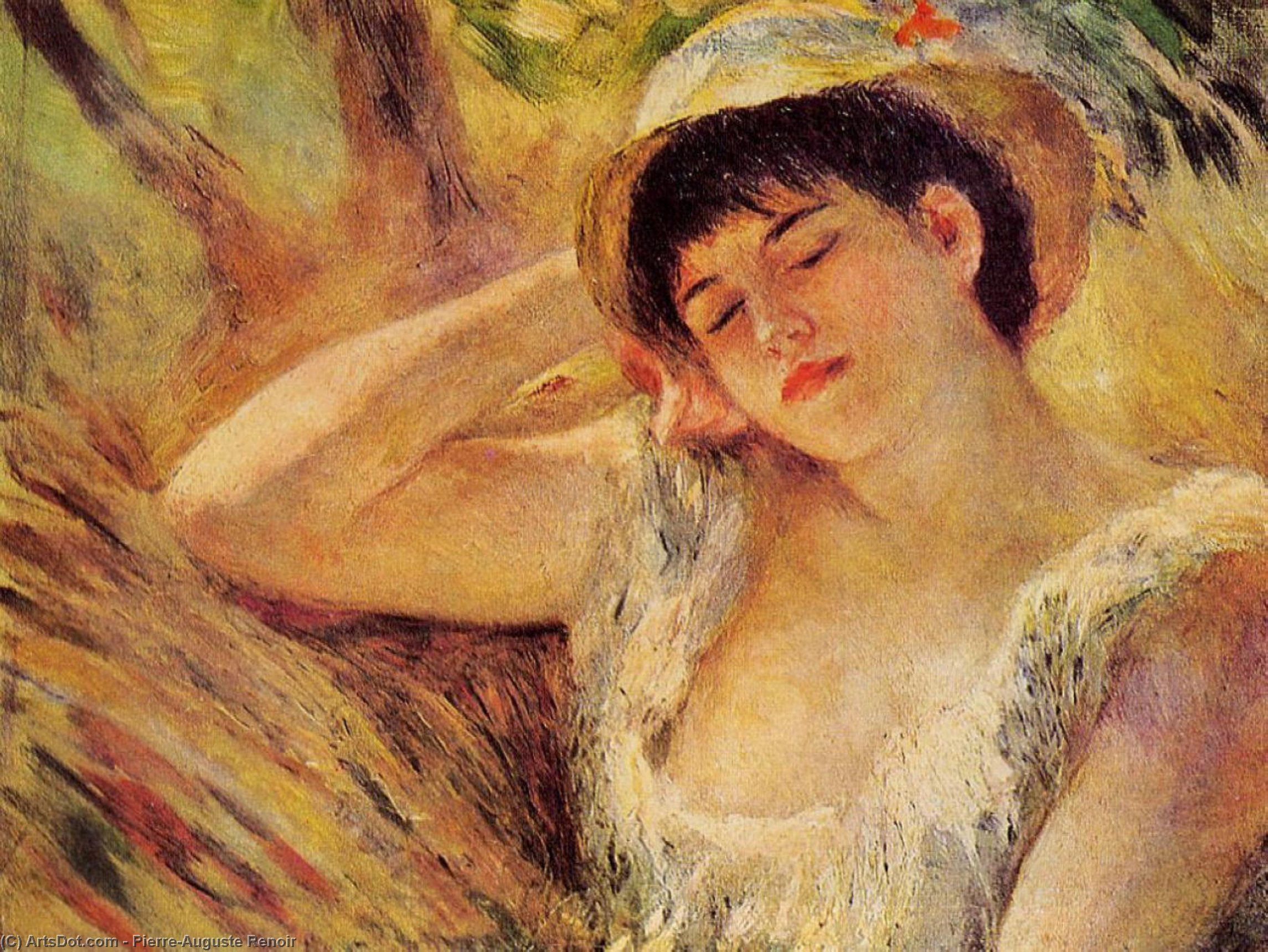 Wikoo.org - موسوعة الفنون الجميلة - اللوحة، العمل الفني Pierre-Auguste Renoir - The Sleeper