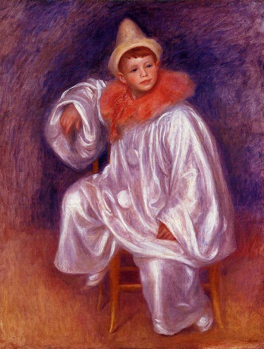Wikioo.org - Bách khoa toàn thư về mỹ thuật - Vẽ tranh, Tác phẩm nghệ thuật Pierre-Auguste Renoir - The white pierrot (Jean Renoir)