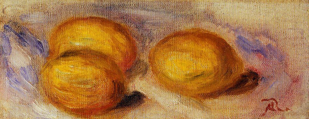 WikiOO.org - Encyclopedia of Fine Arts - Maľba, Artwork Pierre-Auguste Renoir - Three Lemons