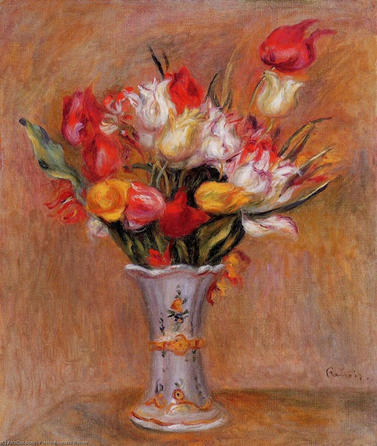 Wikioo.org - The Encyclopedia of Fine Arts - Painting, Artwork by Pierre-Auguste Renoir - Tulips