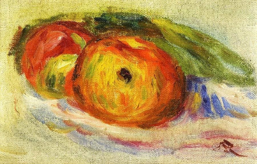 Wikioo.org - The Encyclopedia of Fine Arts - Painting, Artwork by Pierre-Auguste Renoir - Two Apples