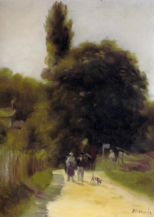 Wikoo.org - موسوعة الفنون الجميلة - اللوحة، العمل الفني Pierre-Auguste Renoir - Two Figures in a Landscape