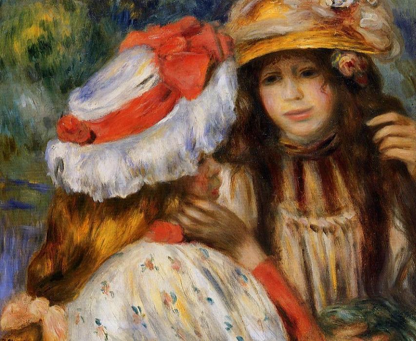 Wikioo.org - The Encyclopedia of Fine Arts - Painting, Artwork by Pierre-Auguste Renoir - Two Sisters 1