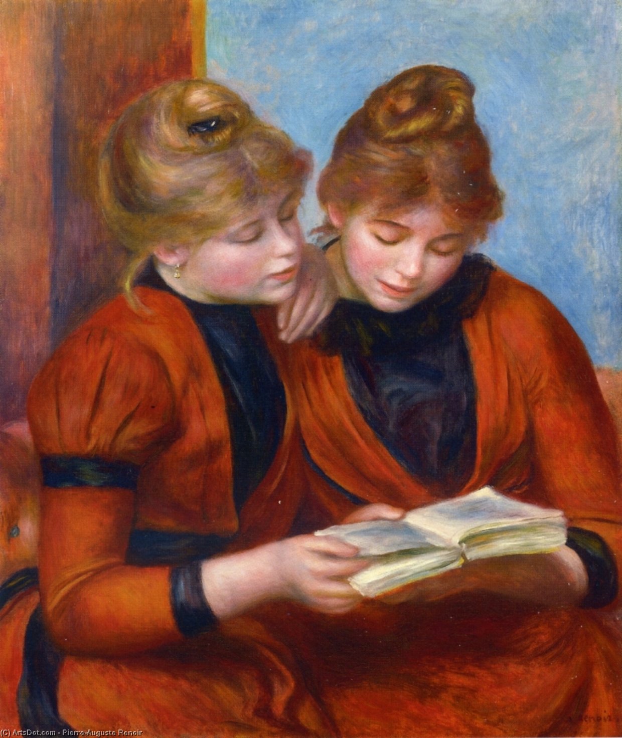 WikiOO.org - Encyclopedia of Fine Arts - Festés, Grafika Pierre-Auguste Renoir - Two Sisters