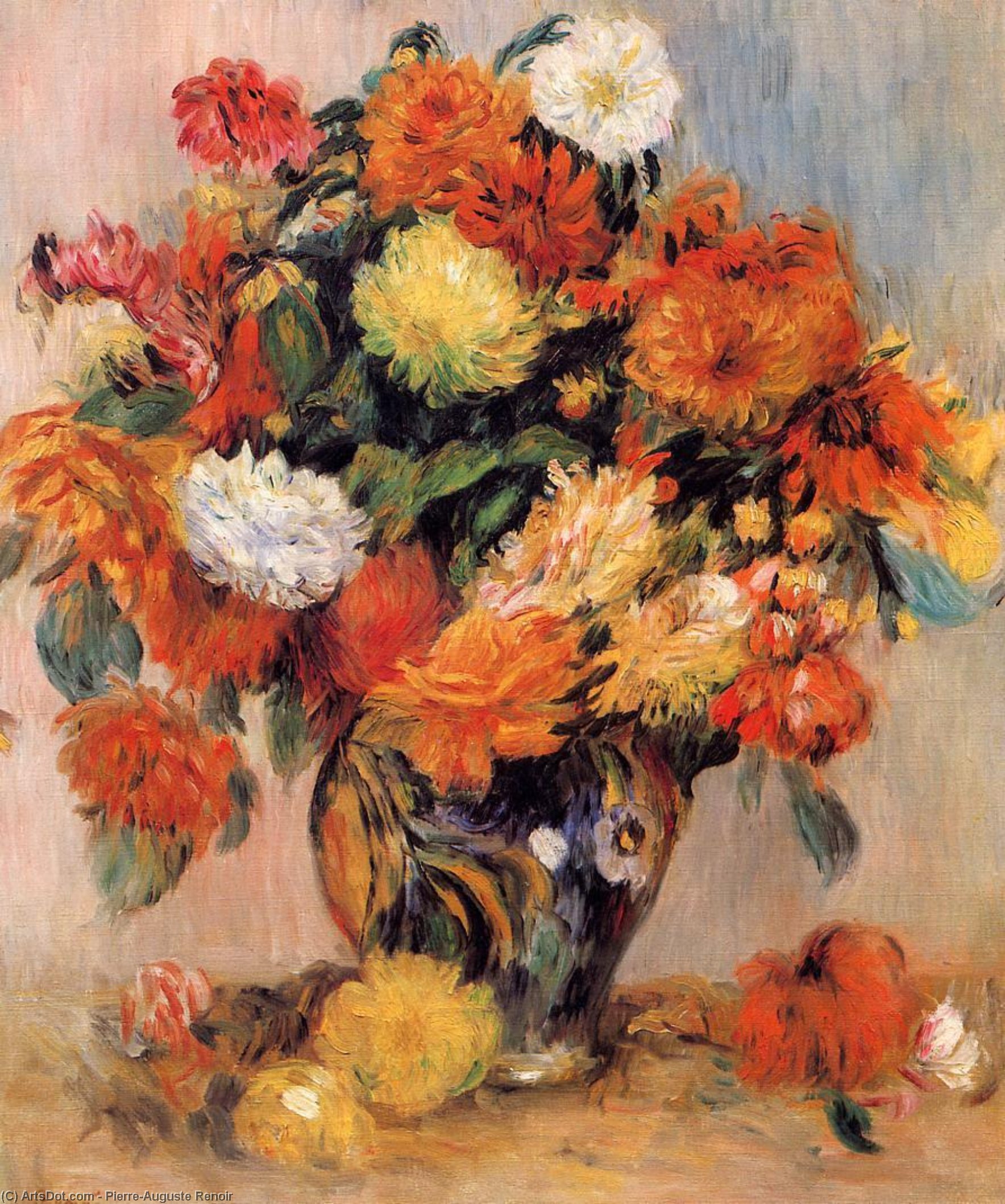 Wikioo.org - The Encyclopedia of Fine Arts - Painting, Artwork by Pierre-Auguste Renoir - Vase of Flowers