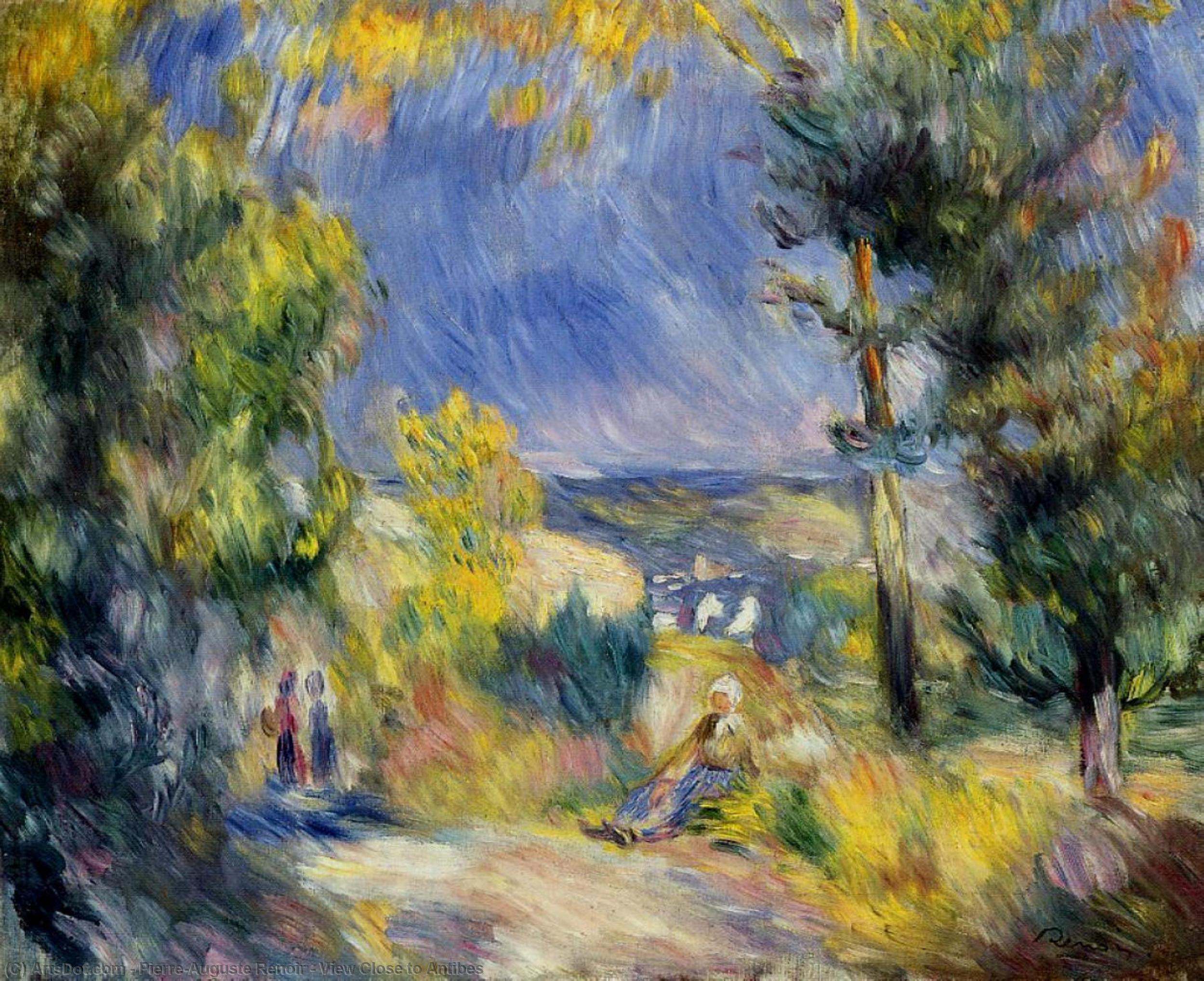 Wikioo.org - The Encyclopedia of Fine Arts - Painting, Artwork by Pierre-Auguste Renoir - View Close to Antibes