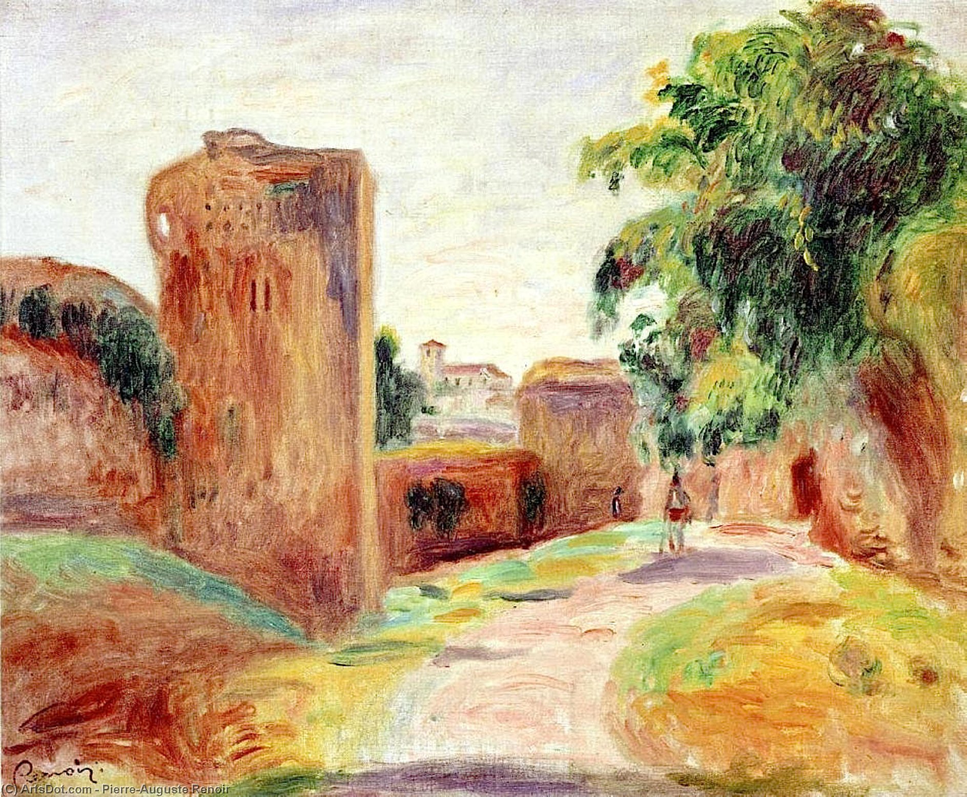 WikiOO.org - 百科事典 - 絵画、アートワーク Pierre-Auguste Renoir - 城壁 インチ スペイン