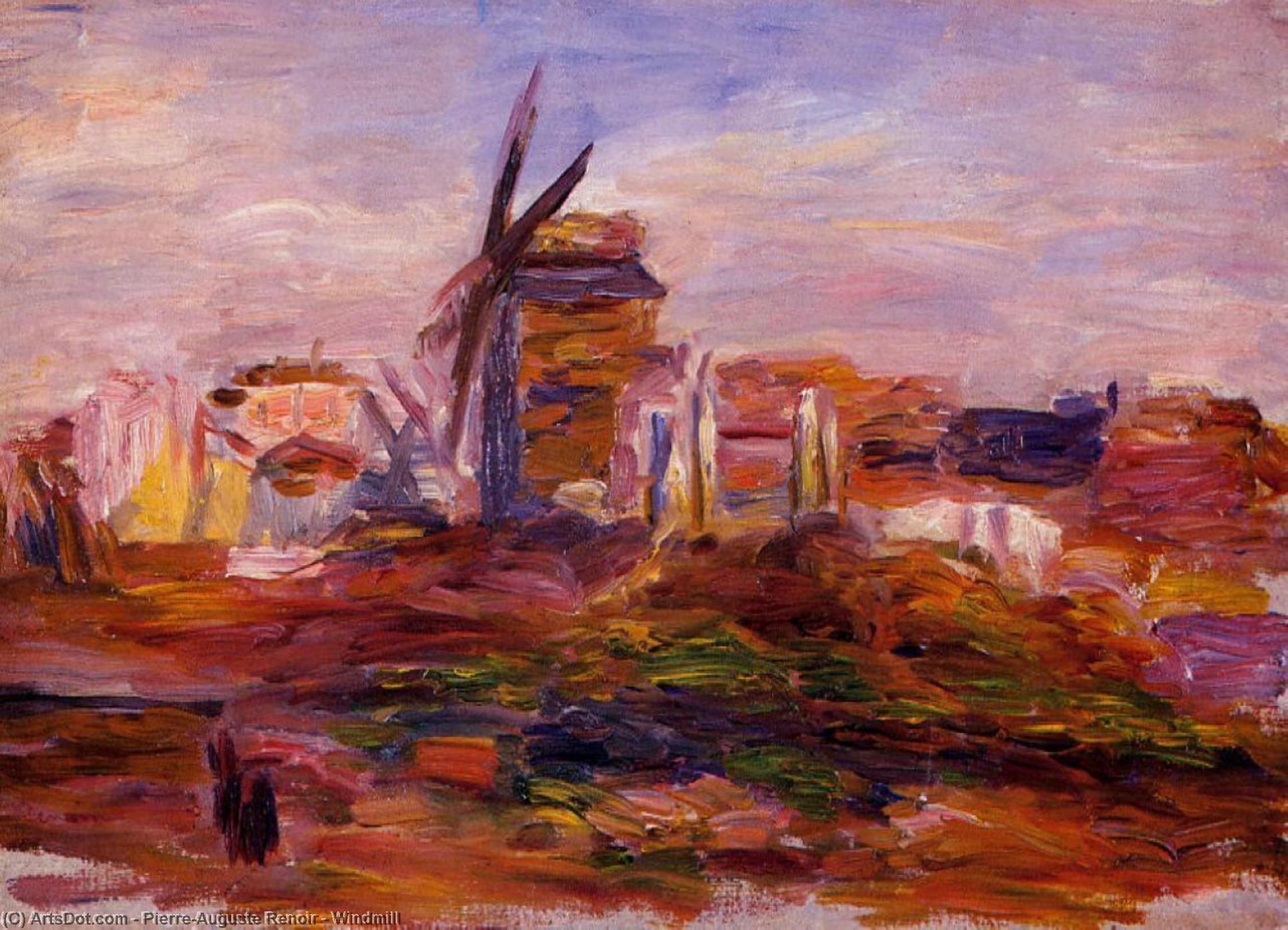 WikiOO.org - Εγκυκλοπαίδεια Καλών Τεχνών - Ζωγραφική, έργα τέχνης Pierre-Auguste Renoir - Windmill
