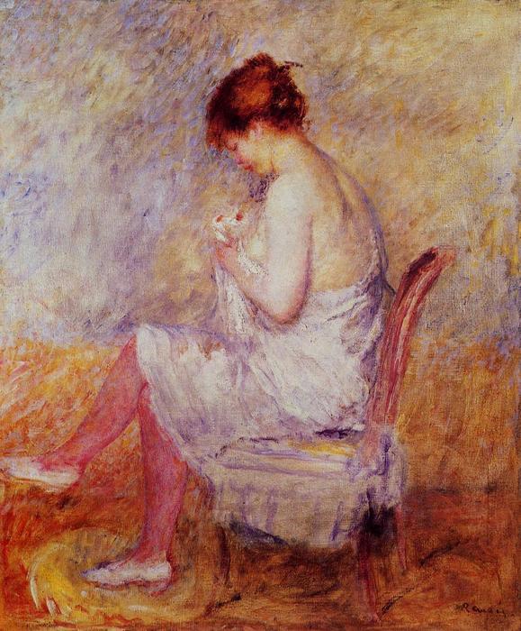 Wikioo.org - The Encyclopedia of Fine Arts - Painting, Artwork by Pierre-Auguste Renoir - Woman in a Chemise