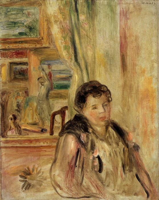 Wikioo.org - The Encyclopedia of Fine Arts - Painting, Artwork by Pierre-Auguste Renoir - Woman in an Interior 1