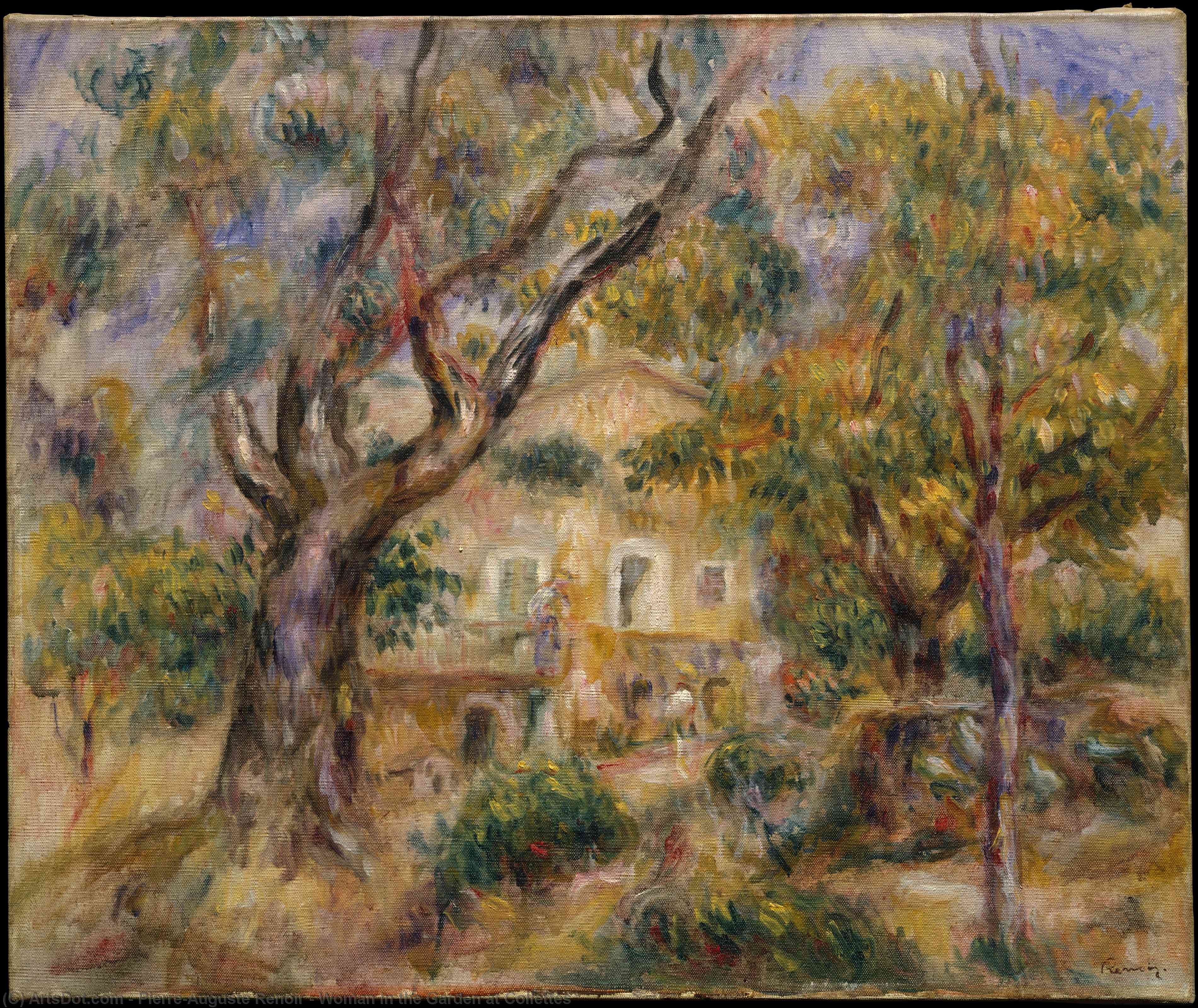 Wikioo.org - The Encyclopedia of Fine Arts - Painting, Artwork by Pierre-Auguste Renoir - Woman in the Garden at Collettes
