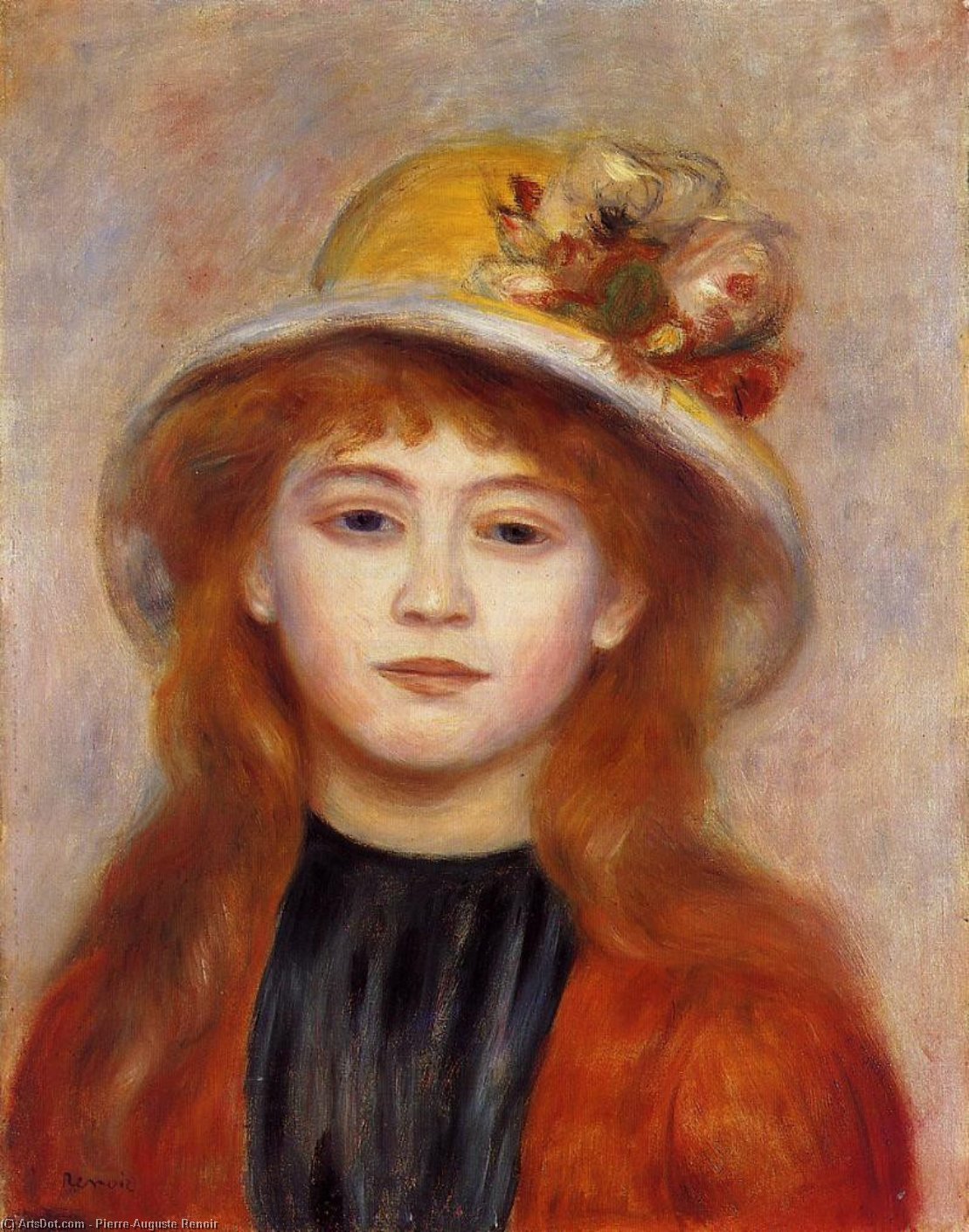 Wikioo.org - สารานุกรมวิจิตรศิลป์ - จิตรกรรม Pierre-Auguste Renoir - Woman Wearing a Hat