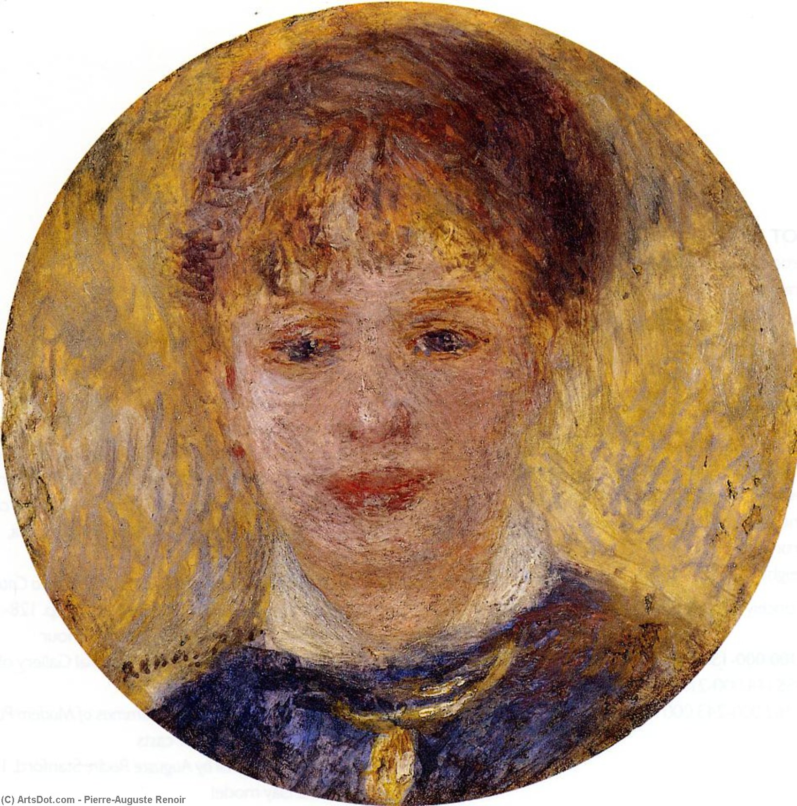 Wikioo.org - The Encyclopedia of Fine Arts - Painting, Artwork by Pierre-Auguste Renoir - Woman's Head 1