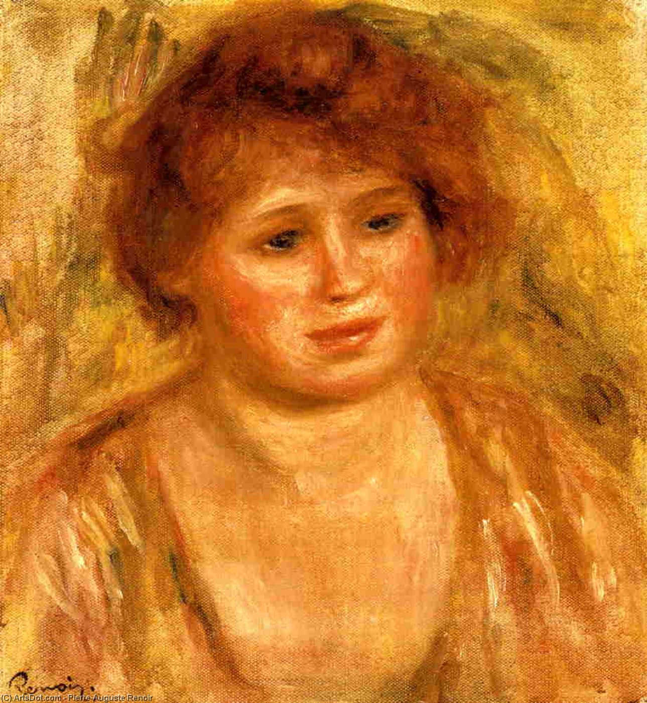 Wikioo.org - The Encyclopedia of Fine Arts - Painting, Artwork by Pierre-Auguste Renoir - Woman's Head 2