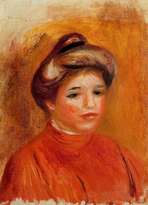 WikiOO.org – 美術百科全書 - 繪畫，作品 Pierre-Auguste Renoir - 女人的头 6