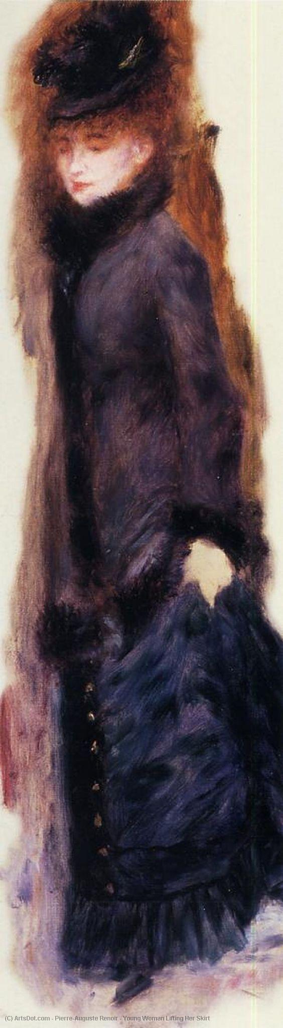 Wikioo.org - Die Enzyklopädie bildender Kunst - Malerei, Kunstwerk von Pierre-Auguste Renoir - Junge Frau hob ihren Rock