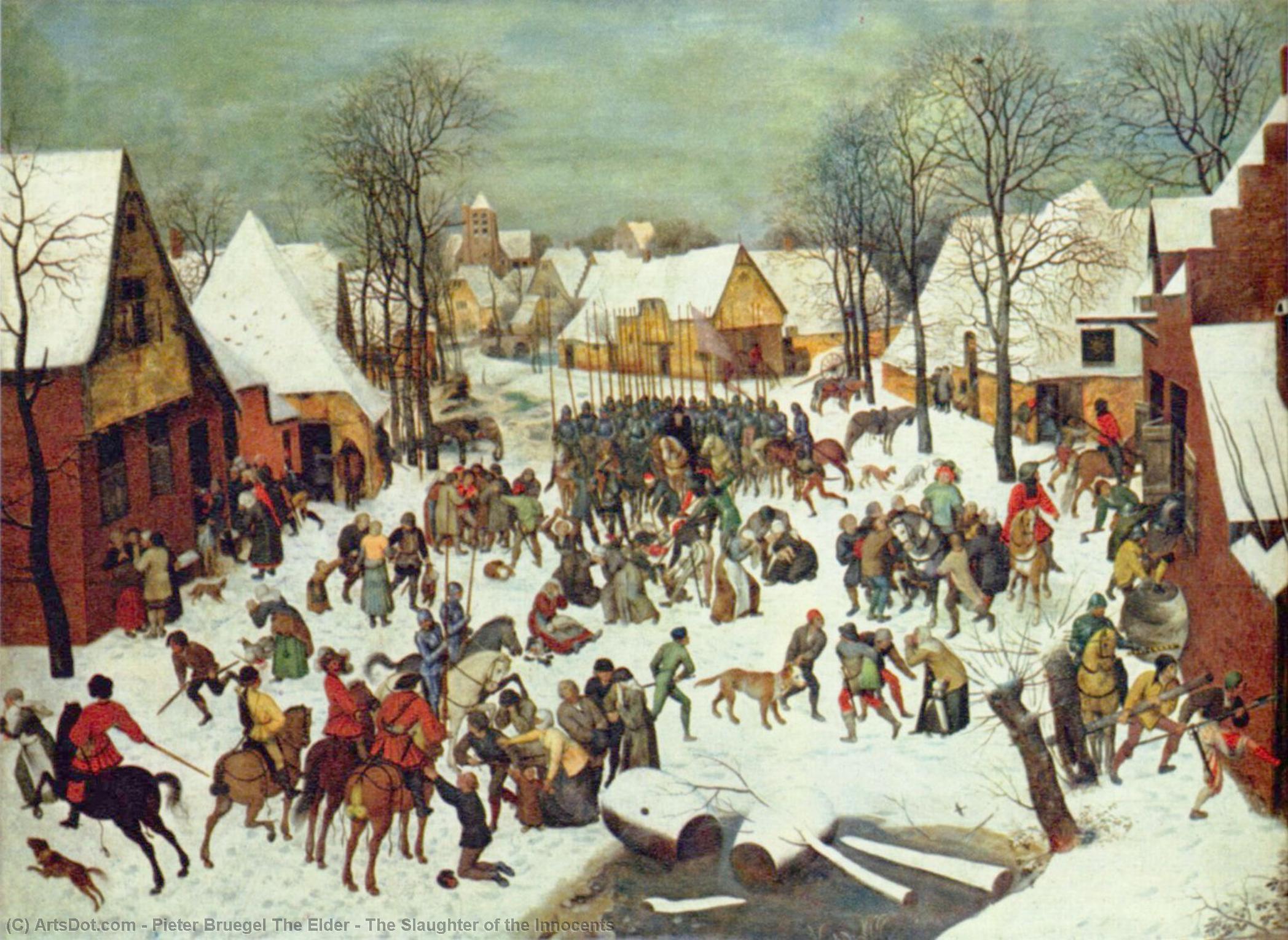 WikiOO.org - Encyclopedia of Fine Arts - Lukisan, Artwork Pieter Bruegel The Elder - The Slaughter of the Innocents