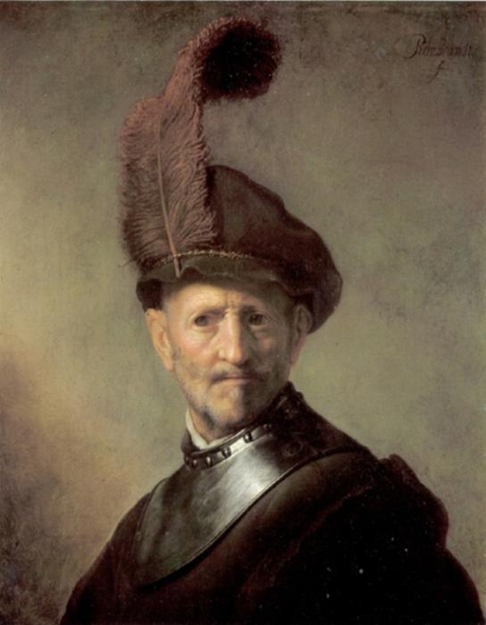 Wikioo.org – La Enciclopedia de las Bellas Artes - Pintura, Obras de arte de Rembrandt Van Rijn - Un oficial