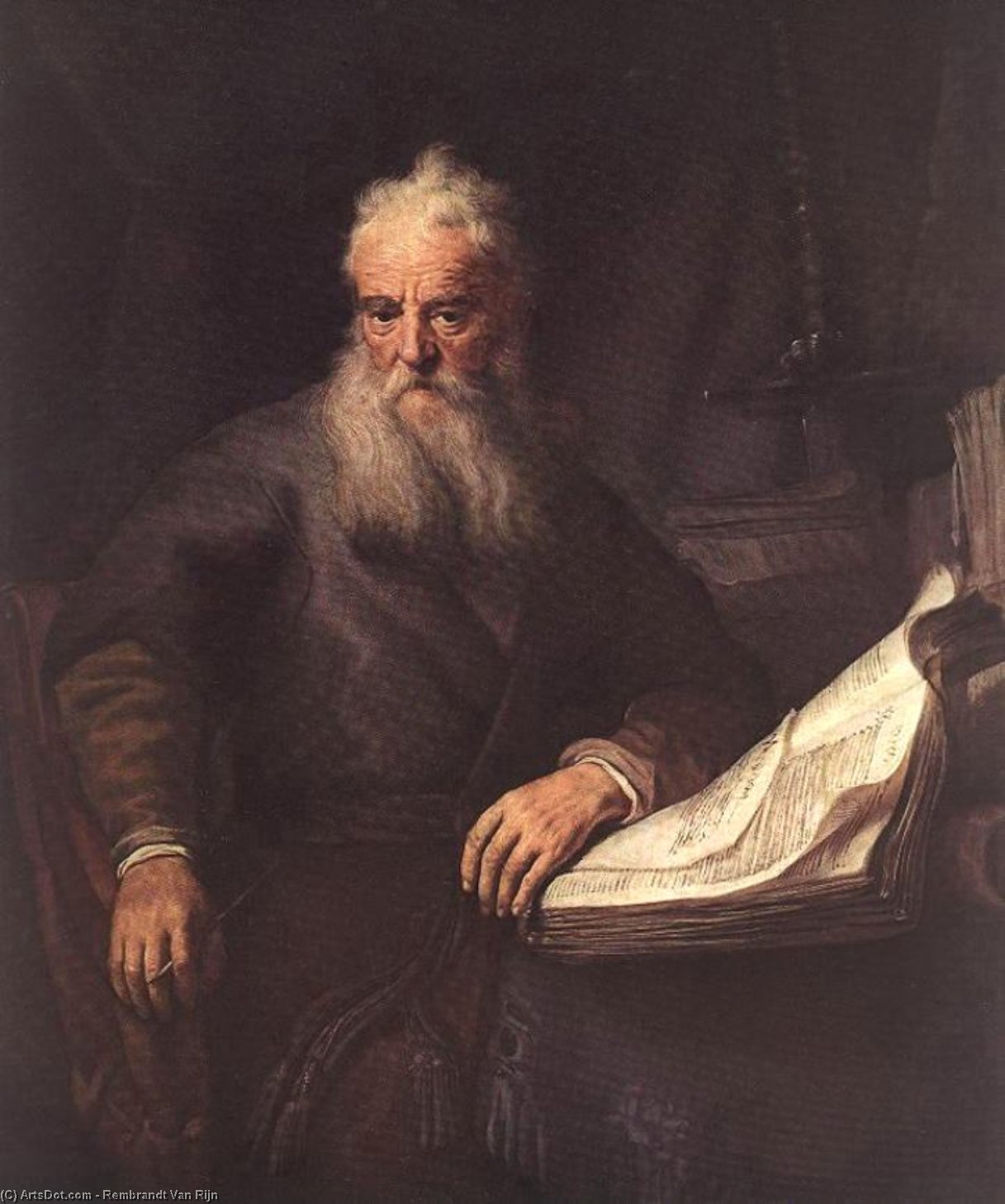 Wikioo.org - Bách khoa toàn thư về mỹ thuật - Vẽ tranh, Tác phẩm nghệ thuật Rembrandt Van Rijn - Apostle Paul