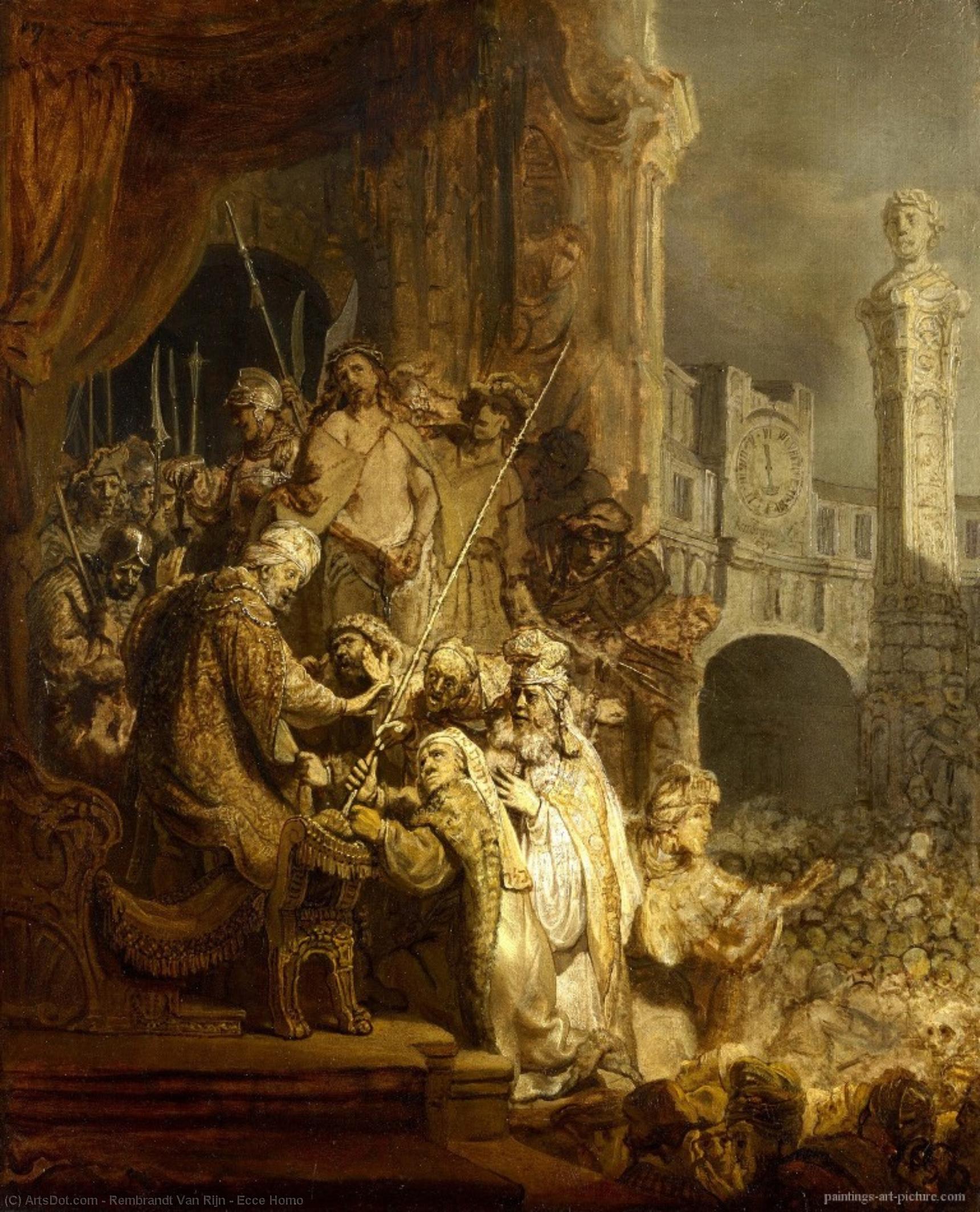 WikiOO.org - 百科事典 - 絵画、アートワーク Rembrandt Van Rijn - ecceホモ