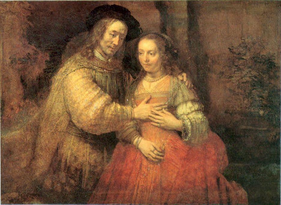 WikiOO.org - אנציקלופדיה לאמנויות יפות - ציור, יצירות אמנות Rembrandt Van Rijn - Jewish Bride