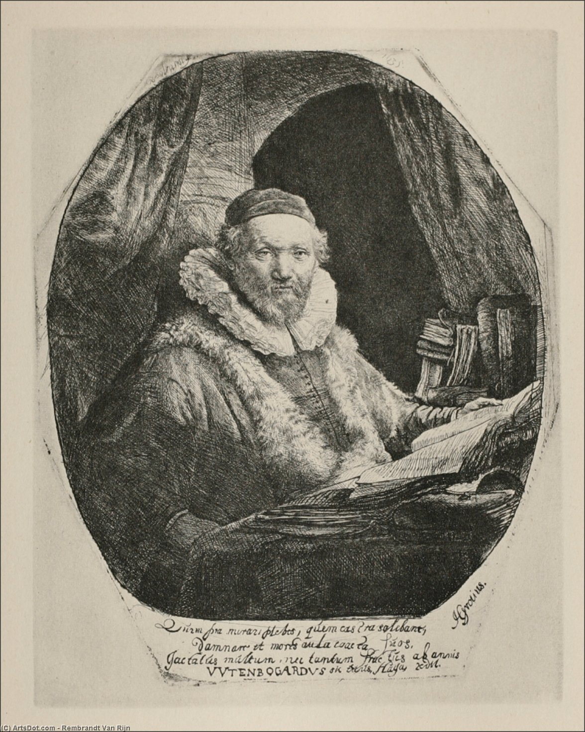 WikiOO.org - Encyclopedia of Fine Arts - Malba, Artwork Rembrandt Van Rijn - Johannes Uijtenbodaerd