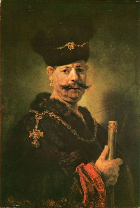 WikiOO.org – 美術百科全書 - 繪畫，作品 Rembrandt Van Rijn - 波兰贵族