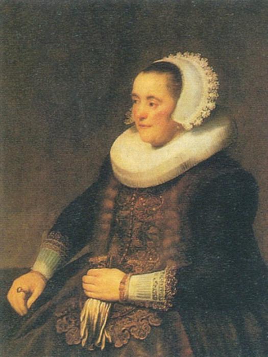 Wikioo.org – L'Enciclopedia delle Belle Arti - Pittura, Opere di Rembrandt Van Rijn - ritratto di una seduti woman