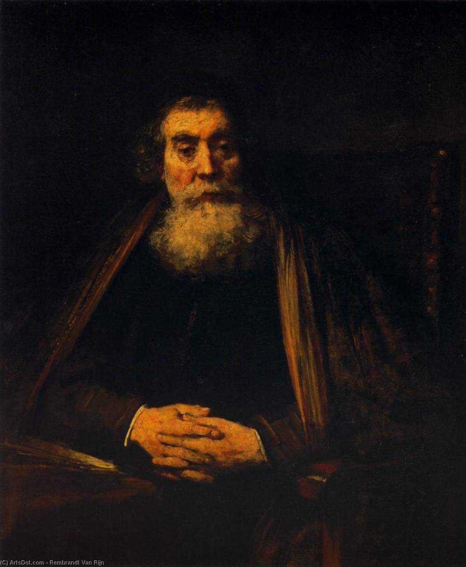 Wikioo.org – L'Enciclopedia delle Belle Arti - Pittura, Opere di Rembrandt Van Rijn - Ritratto di un uomo anziano
