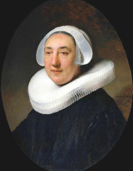 WikiOO.org – 美術百科全書 - 繪畫，作品 Rembrandt Van Rijn - 肖像Haesje面包车Cleyburgh的