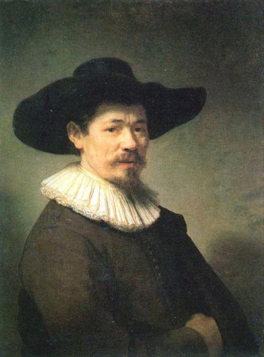 WikiOO.org - Encyclopedia of Fine Arts - Maleri, Artwork Rembrandt Van Rijn - Portrait of Herman Doomer