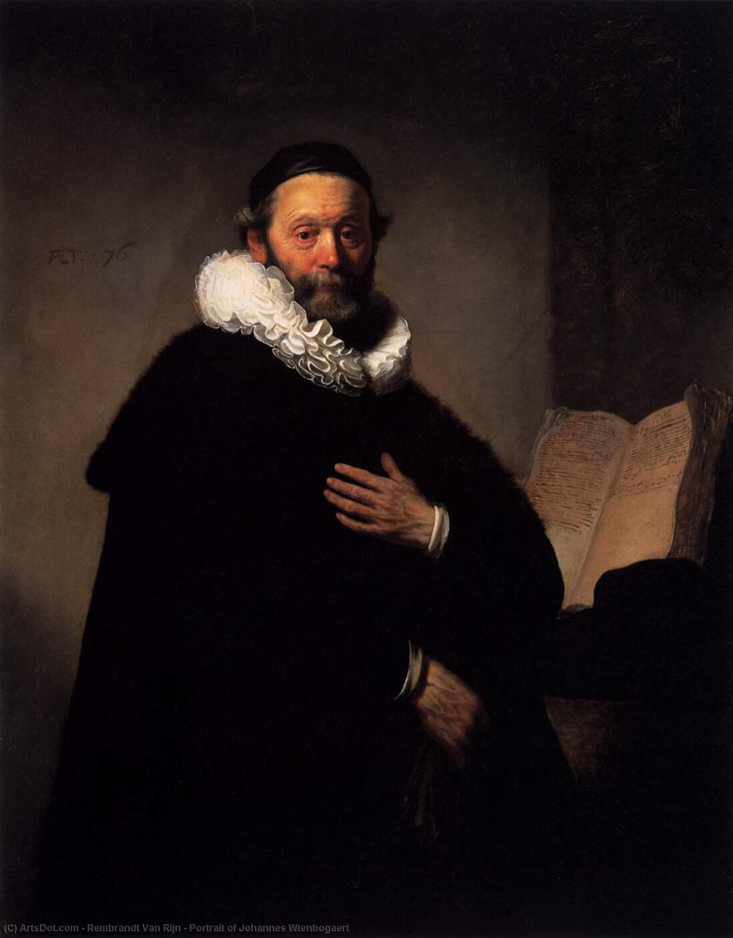 WikiOO.org – 美術百科全書 - 繪畫，作品 Rembrandt Van Rijn - 约翰内斯肖像的Wtenbogaert