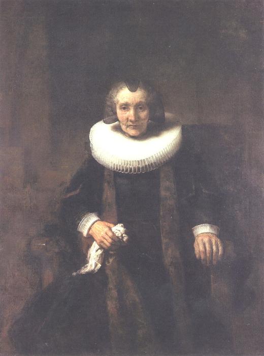 Wikioo.org – La Enciclopedia de las Bellas Artes - Pintura, Obras de arte de Rembrandt Van Rijn - Retrato de Margherita de Geer, esposa del viaje