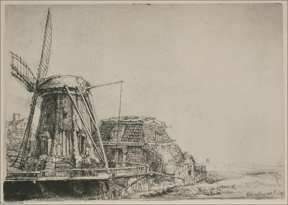 WikiOO.org - Encyclopedia of Fine Arts - Maleri, Artwork Rembrandt Van Rijn - Rembrandt's Mill