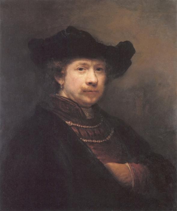 WikiOO.org – 美術百科全書 - 繪畫，作品 Rembrandt Van Rijn - 自画像 14